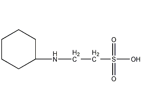 2-(N-cyclohexylamino)ethanesulfonic acid structural formula