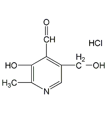 Pyridoxal hydrochloride structural formula