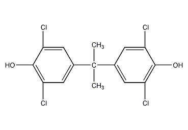 Tetrachlorobisphenol A structural formula
