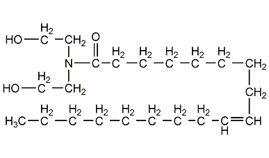 N,N-diethanol oleic acid amide structural formula