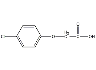 4-Chlorophenoxyacetic acid structural formula