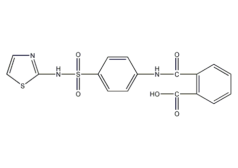 Phthalosulfathiazole Structural Formula