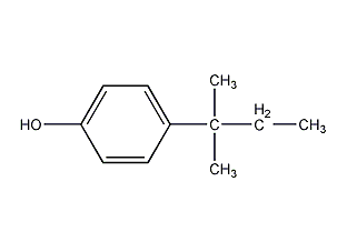 Structural formula of p-tert-amylphenol
