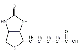 D-(+)-biotin structural formula
