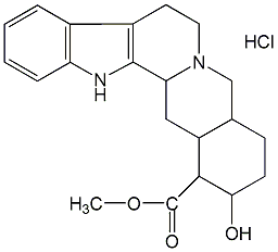 Yohimbine hydrochloride structural formula