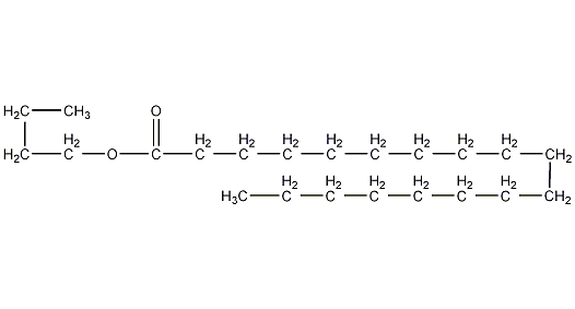 Butyl stearate structural formula