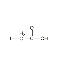 Structural formula of iodoacetic acid