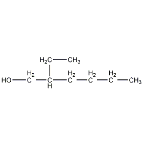 2-ethyl-1-hexanol structural formula