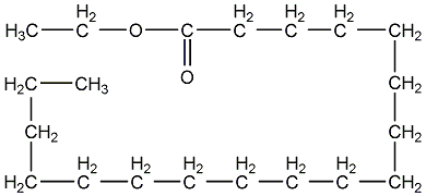 Ethyl stearate structural formula
