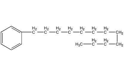 Structural formula of n-dodecylbenzene