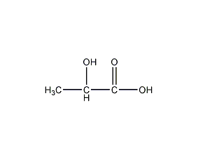 L-lactic acid structural formula