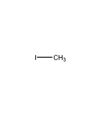Structural formula of methyl iodide