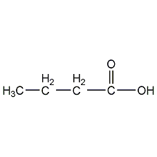 Butyric acid structural formula