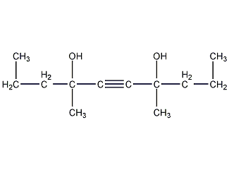4,7-dimethyl-5-decyne-4,7-diol structural formula