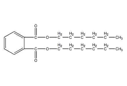 Dihexyl phthalate structural formula
