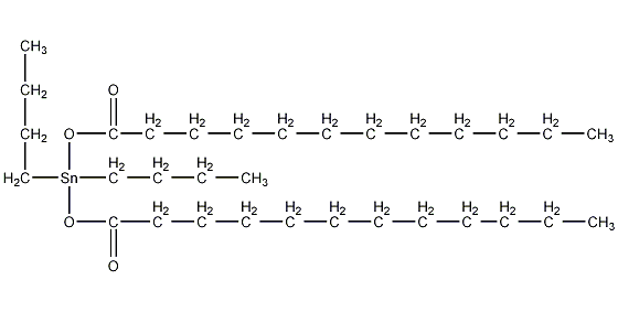 Dibutyltin dilaurate structural formula