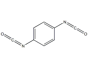 Structural formula of terephthalic diisocyanate