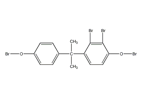 Tetrabromobisphenol A structural formula