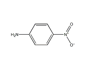 Structural formula of p-nitroaniline