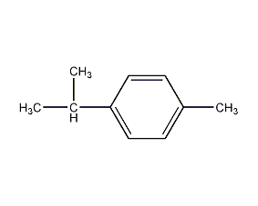 Structural formula of p-cymene