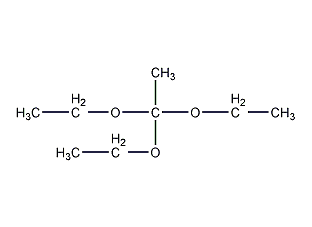 Structural formula of triethyl orthoacetate