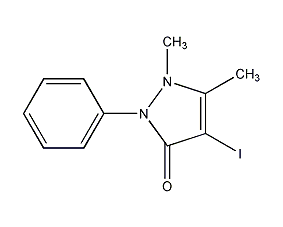 Structural formula of antipyrine iodine
