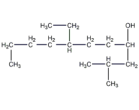 Myristyl alcohol structural formula