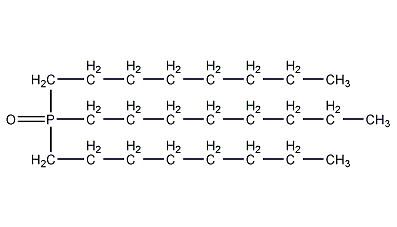 Structural formula of tri-n-octylphosphorus oxide