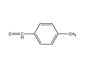 Structural formula of p-methylbenzaldehyde