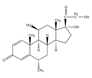 Methylprednisolone structural formula