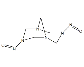 N,N'-dinitrosopentamethylenetetramine structural formula