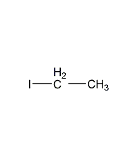 Structural formula of ethyl iodide