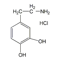 Structural formula of dopamine hydrochloride