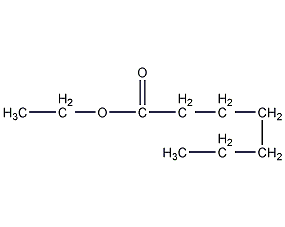 Structural formula of ethyl enanthate
