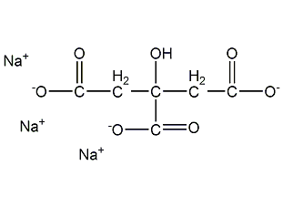 Trisodium citrate structural formula