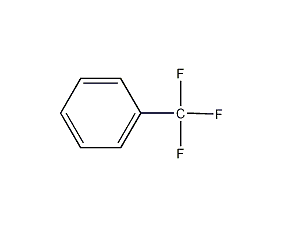 Structural formula of trifluorotoluene