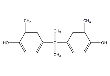 2,2-bis(4-hydroxy-3-phenylmethyl)propane structural formula
