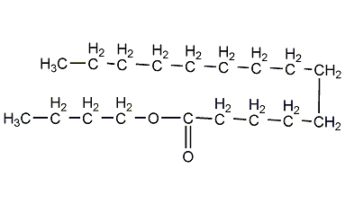 Butyl myristate structural formula
