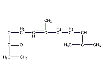 Geranyl propionate structural formula