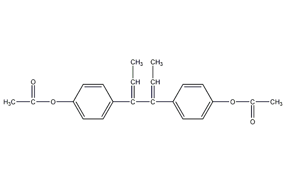 Diethylebestrol acetate structural formula