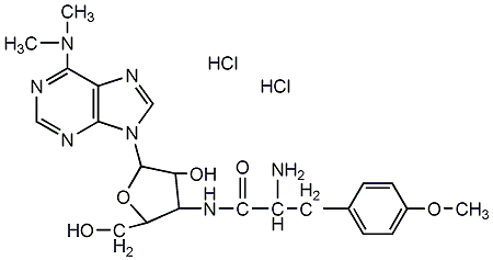 Puromycin dihydrochloride structural formula