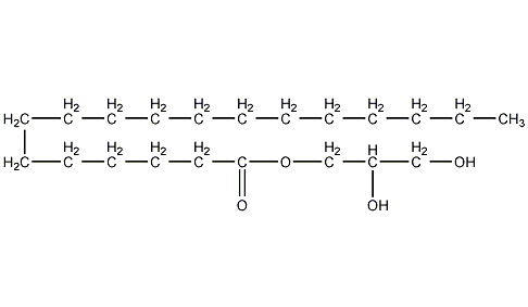 Glyceryl monostearate structural formula