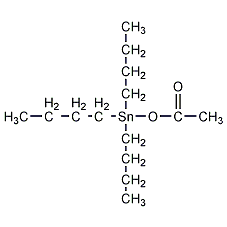 Tri-n-butyltin acetate structural formula