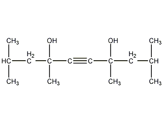 2,4,7,9-tetramethyl-5-decyne-4,7-di  Alcohol structural formula