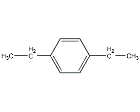 Structural formula of p-diethylbenzene