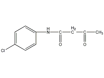 Structural formula of p-chloroacetoacetanilide