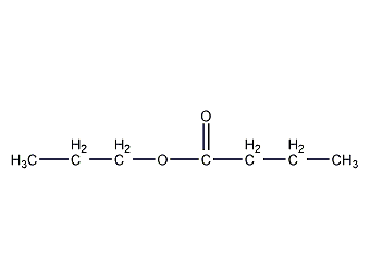 Propyl butyrate structural formula