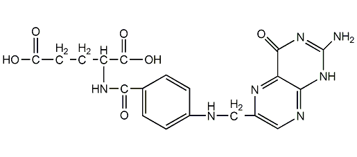 Folic acid structural formula
