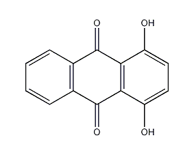 1,4-dihydroxyanthraquinone structural formula