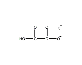 Potassium hydrogen oxalate structural formula